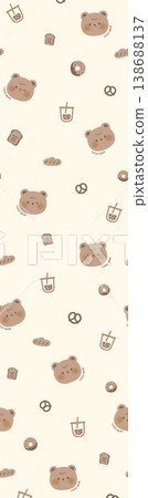 Collection of elegant watercolor wildflower seamless patterns and floral bouquets with soft pastel tones 138688137