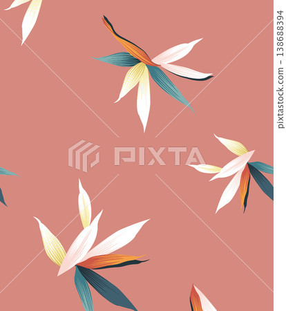 Collection of elegant watercolor wildflower seamless patterns with soft muted and warm tones Collection of elegant watercolor wildflower seamless patterns with soft muted and warm tones 138688394