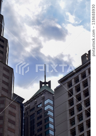 Exterior of modern architecture, modern city building. Modern architecture abstract background, building abstract. Exterior of modern architecture, modern city building. Modern architecture abstract background, building abstract. 138688930