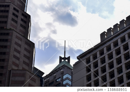 Exterior of modern architecture, modern city building. Modern architecture abstract background, building abstract. 138688931