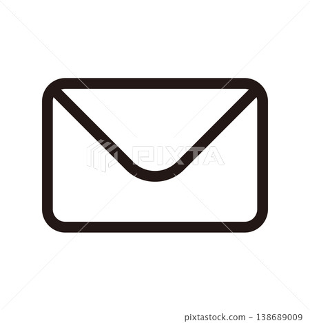 Simple email line icon 138689009
