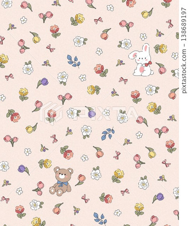Collection of cute kawaii baby animal and nursery seamless patterns with soft pastel tones Collection of cute kawaii baby animal and nursery seamless patterns with soft pastel tones 138689197
