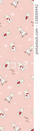 Collection of cute whimsical animal and winter nursery illustrations with soft pastel tones 138689442