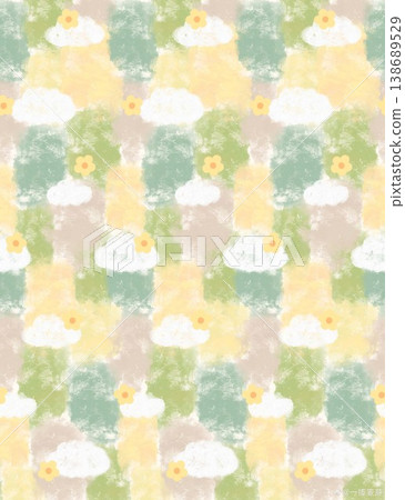 Collection of cute vintage baby animal seamless patterns with soft pastel tones 138689529
