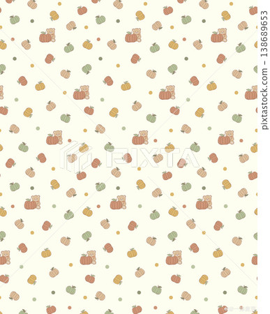 Collection of delicate vintage botanical seamless patterns with soft muted tones 138689653