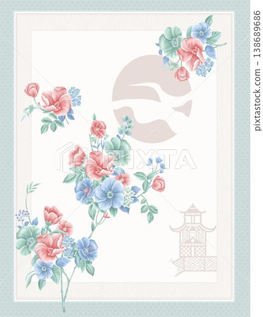 Collection of delicate vintage botanical seamless patterns with soft muted tones Collection of delicate vintage botanical seamless patterns with soft muted tones 138689686