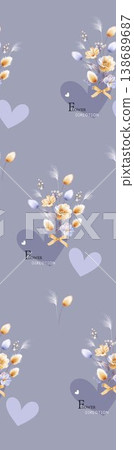 Collection of delicate vintage botanical seamless patterns with soft muted tones Collection of delicate vintage botanical seamless patterns with soft muted tones 138689687
