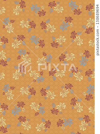 Collection of delicate vintage botanical seamless patterns with soft muted tones 138689694