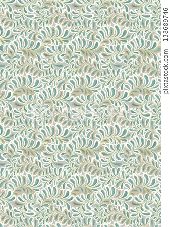 Collection of elegant vintage floral and leaf seamless patterns with soft muted tones 138689746