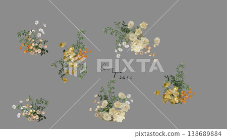 Collection of elegant vintage watercolor floral and bird seamless patterns with soft muted tones Collection of elegant vintage watercolor floral and bird seamless patterns with soft muted tones 138689884