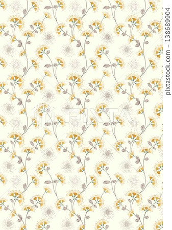 Collection of elegant vintage watercolor floral and bird seamless patterns with soft muted tones Collection of elegant vintage watercolor floral and bird seamless patterns with soft muted tones 138689904