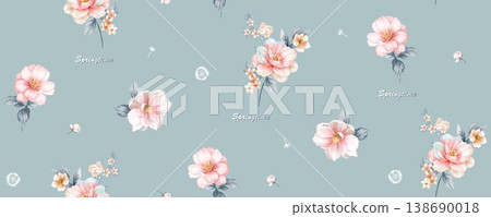 Collection of vibrant bohemian and delicate floral seamless patterns with diverse color palettes Collection of vibrant bohemian and delicate floral seamless patterns with diverse color palettes 138690018
