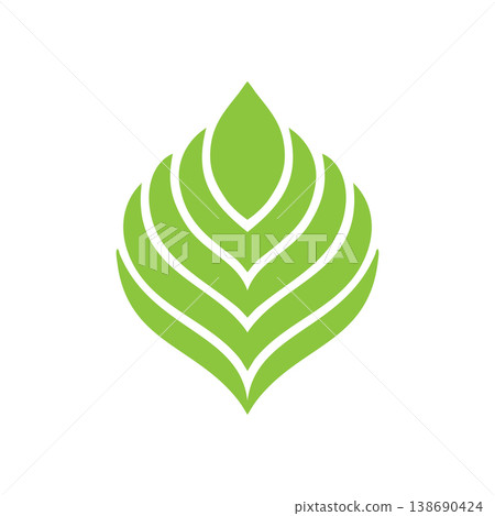 Natural Green Leaf Logo Concept Natural Green Leaf Logo Concept 138690424