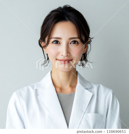 A woman in a white coat 138690651