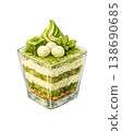 抹茶提拉米蘇（插圖）－日式甜點 138690685