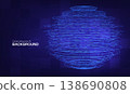Digital network abstract and sphere background tech with data line science. Technology vector 3d and circle globe light with energy ai ball. Blue digital planet and pattern sphere future. 138690808