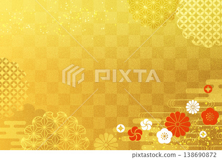 Elegant Japanese pattern background for New Year's greeting cards 2026. Elegant Japanese pattern background for New Year's greeting cards 2026. 138690872