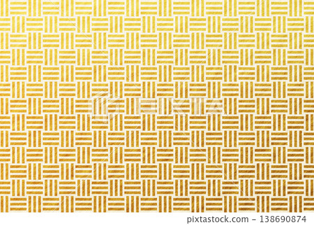 High-quality Japanese pattern, washi paper background, three-part design, gold. High-quality Japanese pattern, washi paper background, three-part design, gold. 138690874