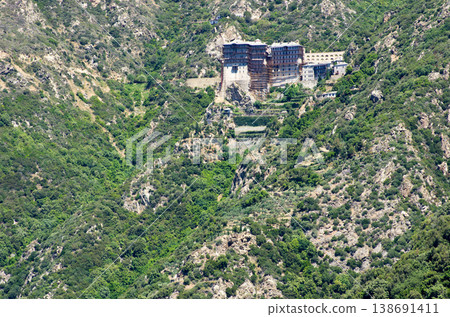 Monastery on the mount Athos in Greece Monastery on the mount Athos in Greece 138691411