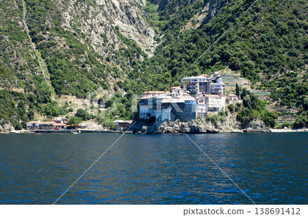 Monastery on the mount Athos in Greece 138691412
