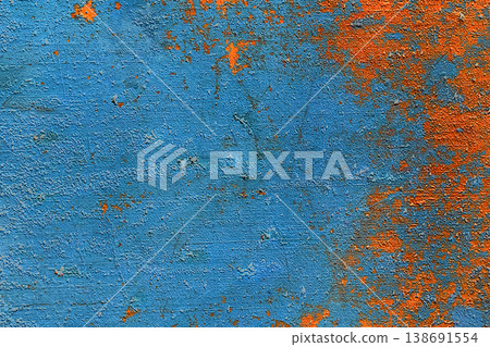 Old rusty metal rust steel brown texture peeling blue paint surface background worn messy Old rusty metal rust steel brown texture peeling blue paint surface background worn messy 138691554