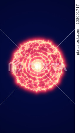 Glowing red energy ring with bright core on dark blue background, sci-fi portal and plasma burst concept Glowing red energy ring with bright core on dark blue background, sci-fi portal and plasma burst concept 138691717