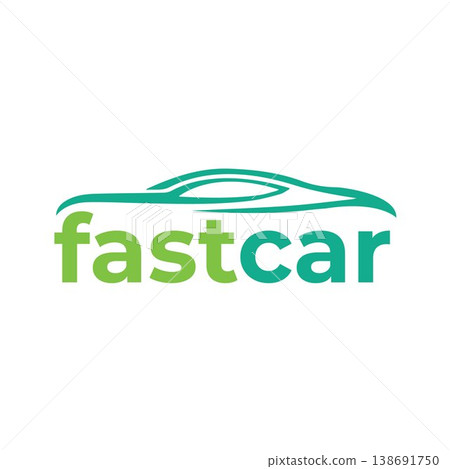 Modern fast car speed logo 138691750