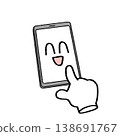Hand to operate smartphone 138691767