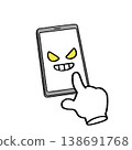 Hand to operate smartphone 138691768