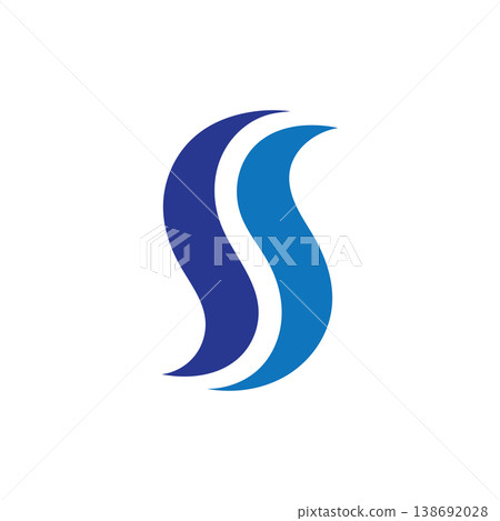 Natural Blue Wave Circle Logo Design 138692028