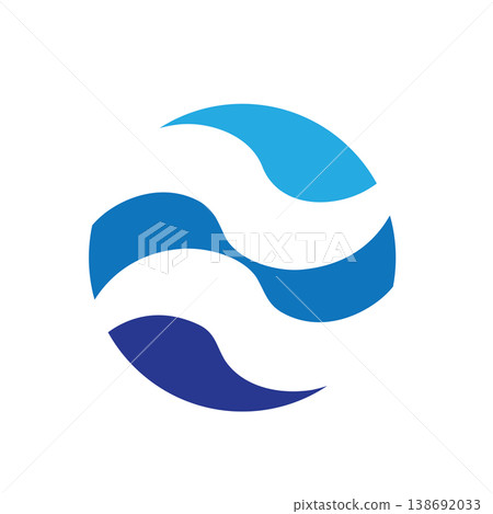 Artistic Ocean Wave Circle Logo Design Artistic Ocean Wave Circle Logo Design 138692033