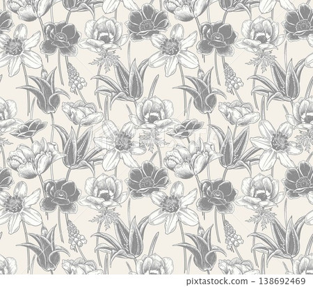 Collection of vibrant bohemian and delicate floral seamless patterns with diverse color palettes Collection of vibrant bohemian and delicate floral seamless patterns with diverse color palettes 138692469