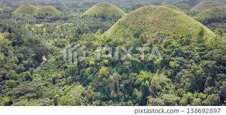 The Chocolate Hills on the island of Bohol, Philippines. 138692897