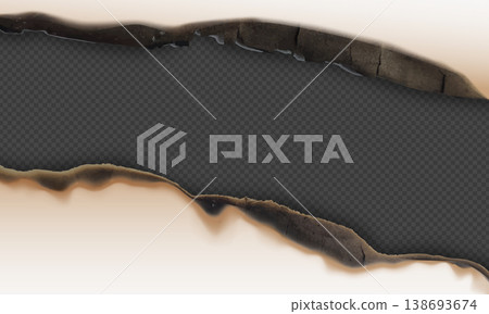 A banner with charred leaves along the top and bottom borders, with a transparent dark background. A banner with charred leaves along the top and bottom borders, with a transparent dark background. 138693674