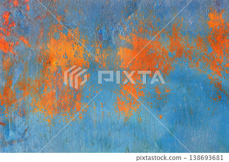 Old rusty metal rust steel brown texture peeling blue paint surface background worn messy Old rusty metal rust steel brown texture peeling blue paint surface background worn messy 138693681