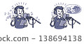 Voice Over Artist Recording Audio  138694138