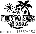 Florida Keys 2026 with Vacation and Trip Elements - Palm Tree Sunglasses Dolphin 138694158