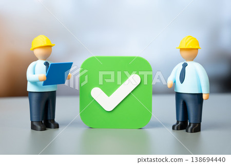 Engineers give the green light for construction approval. Permits enable building and operation. Regulatory compliance ensures safe infrastructure development and long term project sustainability. 138694440