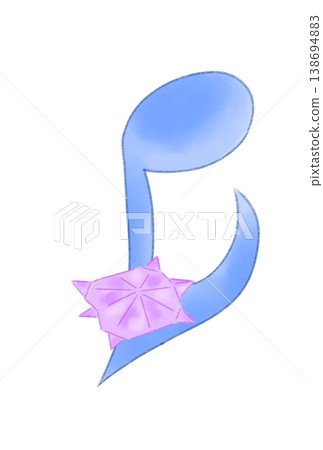 用摺紙製作的有烏龜的音符 138694883