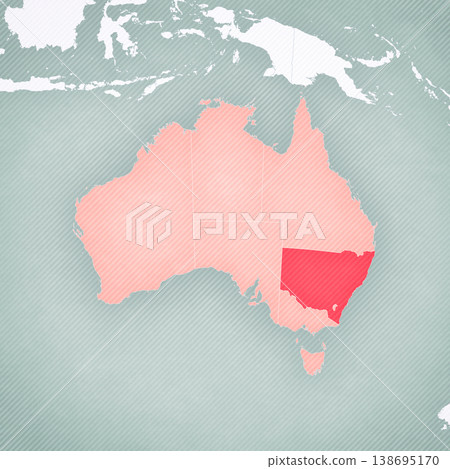 Map of Australia - New South Wales Map of Australia - New South Wales 138695170