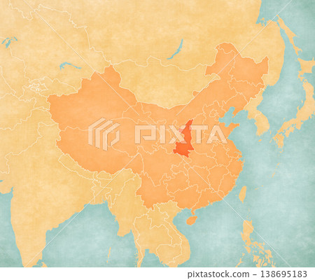 Map of China - Shaanxi 138695183