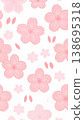 Cherry blossom pattern background material 138695318