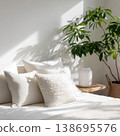 Cozy Bedroom with Sunlight and Plants 138695576