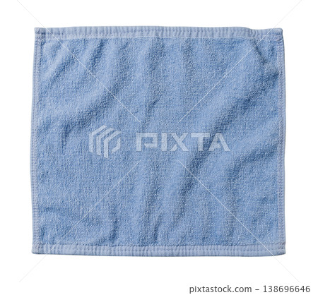 Bath towels isolated on white background, top view shot Bath towels isolated on white background, top view shot 138696646
