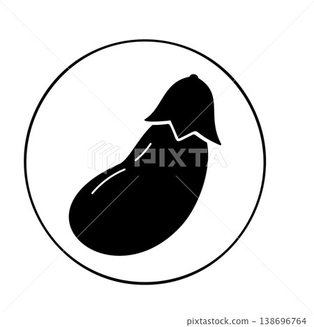 Eggplant silhouette icon Eggplant silhouette icon 138696764