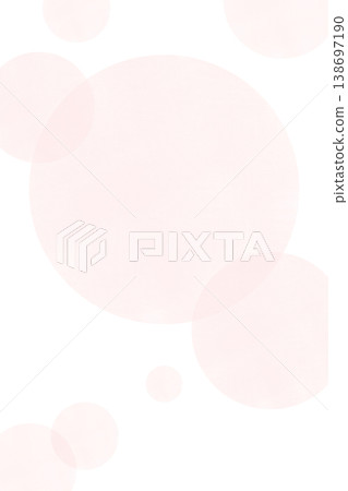 粉紅色水彩風格圓形透明PNG邊框背景。 138697190