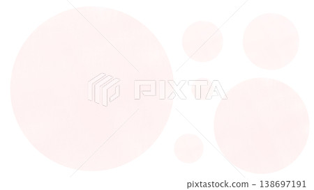 淺粉紅色水彩風格圓形邊框背景素材，PNG格式，透明背景。 138697191