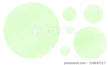 綠色水彩風格邊框背景素材，圓形，透明PNG格式。 138697227