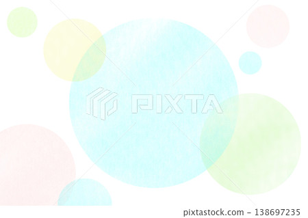 淡彩水彩風格邊框背景，圓形，透明 PNG 格式。 138697235