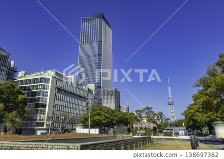名古屋市中心、久屋大通公園、愛情廣場和地標名古屋榮、松坂屋、愛知縣名古屋市 名古屋市中心、久屋大通公園、愛情廣場和地標名古屋榮、松坂屋、愛知縣名古屋市 138697362
